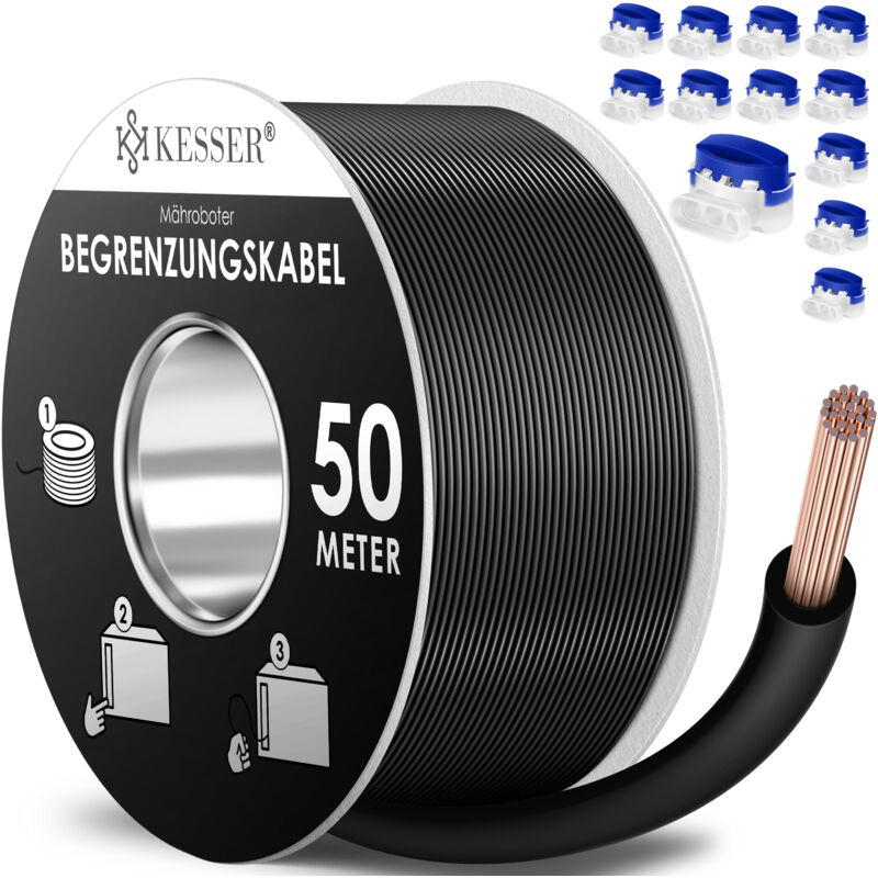 foto del prodotto kesser filo perimetrale picchetti di terra connettore per cavo per robot tosaerba accessori per robot tosaerba set filo perimetrale compatibile