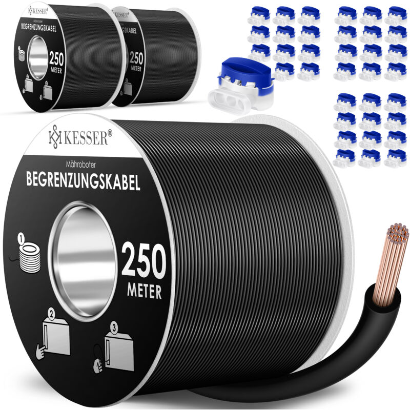 foto del prodotto kesser filo perimetrale picchetti di terra connettore per cavo per robot tosaerba accessori per robot tosaerba set filo perimetrale compatibile