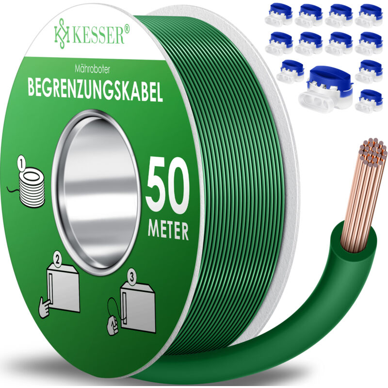 foto del prodotto kesser filo perimetrale punte di terra connettore per cavo per robot tosaerba accessori per robot tosaerba set filo perimetrale compatibile