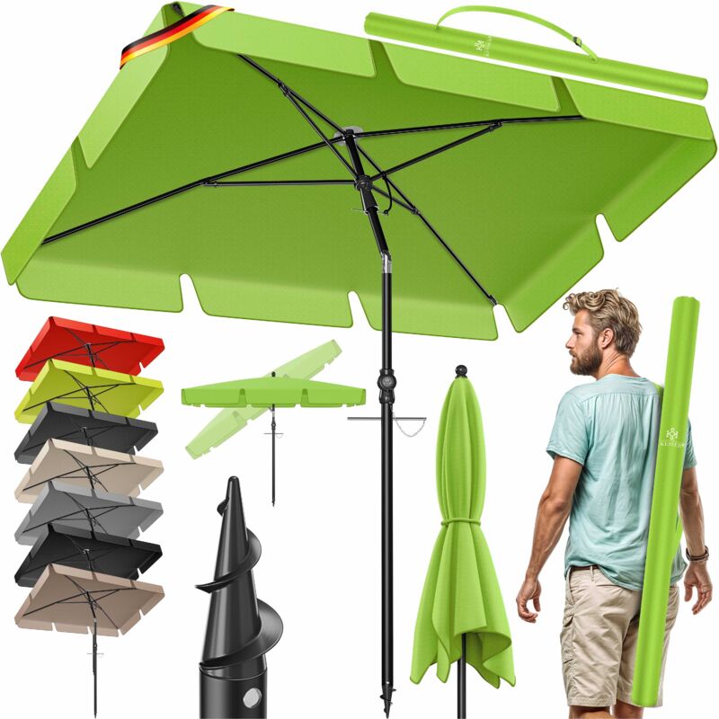 foto del prodotto kesser ombrellone rettangolare con copertura 2in1 e borsa per il trasporto ombrellone da giardino ombrellone da giardino ombrellone 200 125 cm