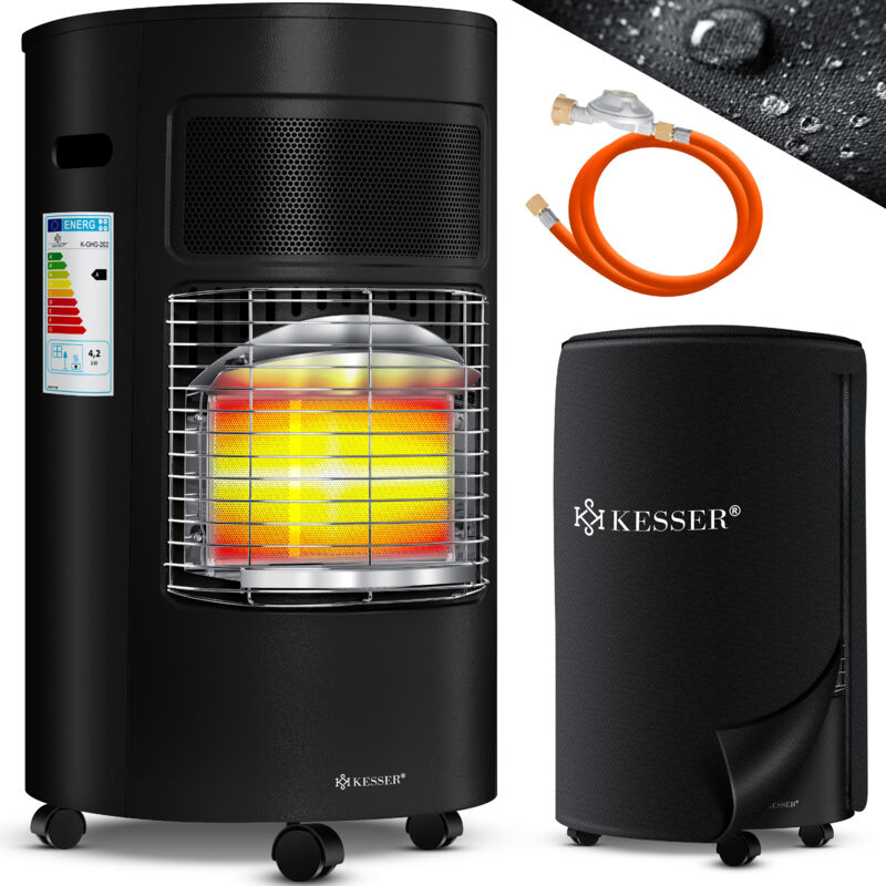 foto del prodotto kesser riscaldatore a gas in ceramica 4200 watt riscaldatore a gas incl. regolatore di pressione del gas tubo flessibile del gas riscaldatore a