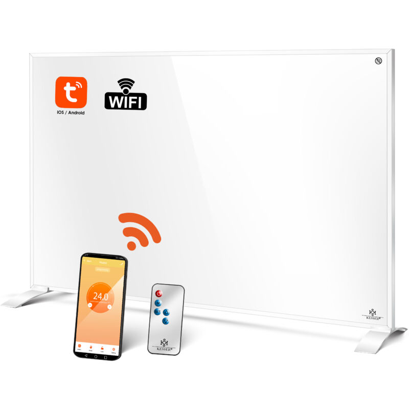 foto del prodotto kesser riscaldatore a infrarossi riscaldatore elettrico a risparmio energetico a infrarossi 2in1 a pavimento e a parete con termostato a distanza e