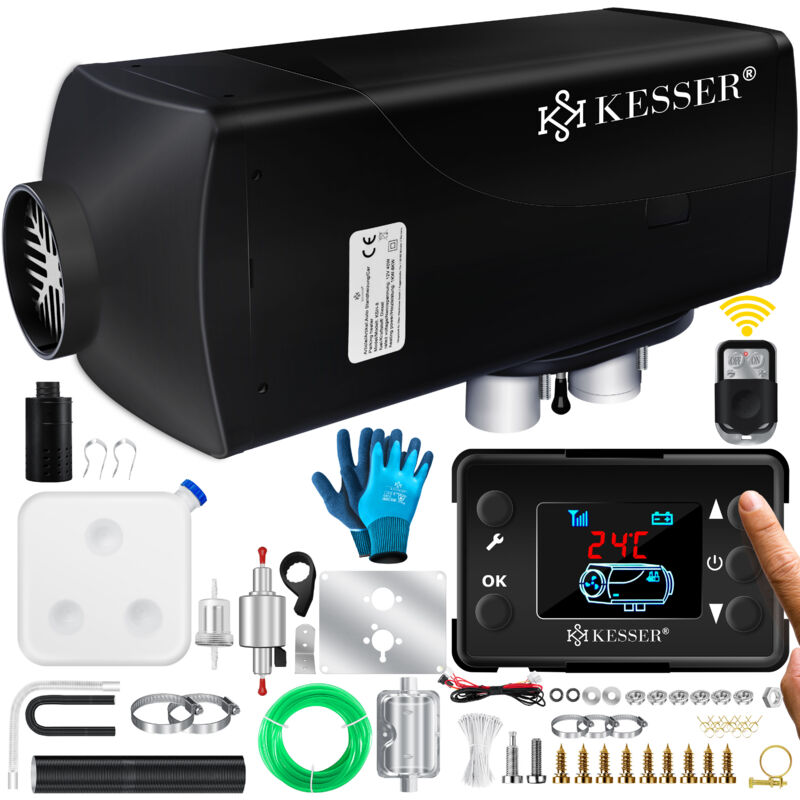 foto del prodotto kesser - riscaldatore da parcheggio 5 8kw per diesel riscaldatore per diesel con display lcd e telecomando riscaldatore ad aria con silenziatore