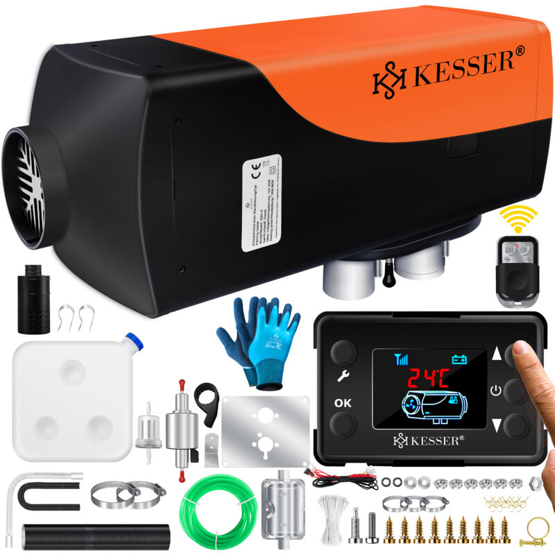 foto del prodotto kesser - riscaldatore da parcheggio 5 8kw per diesel riscaldatore per diesel con display lcd e telecomando riscaldatore ad aria con silenziatore