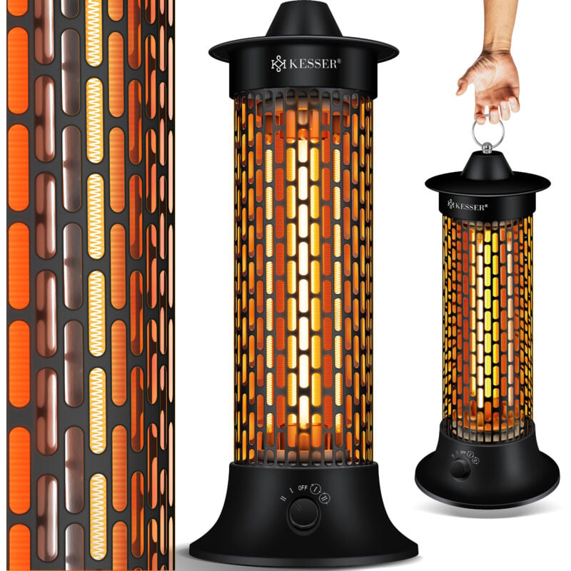 foto del prodotto kesser riscaldatore radiante a infrarossi da pavimento riscaldatore radiante da 1200w riscaldamento interno efficiente con oscillazione a 360 