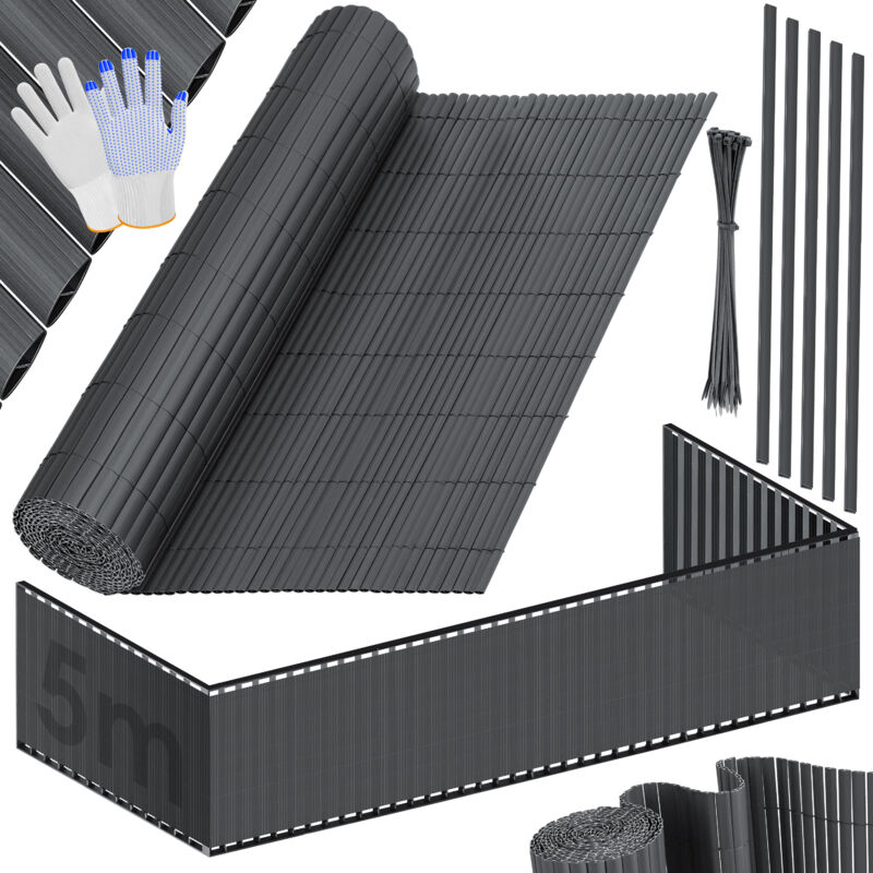 foto del prodotto kesser schermata privacy in pvc schermata privacy per balconi con pannelli frangivento a doghe rinforzate resistenti alle intemperie per giardino