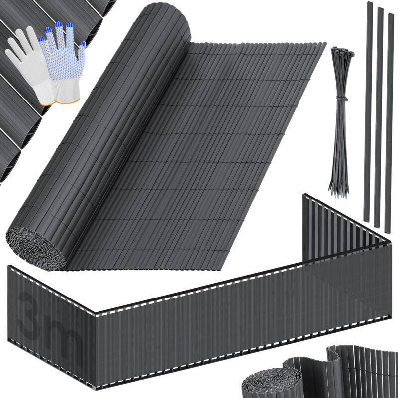 foto del prodotto kesser schermata privacy in pvc schermata privacy per balconi con pannelli frangivento a doghe rinforzate resistenti alle intemperie per giardino