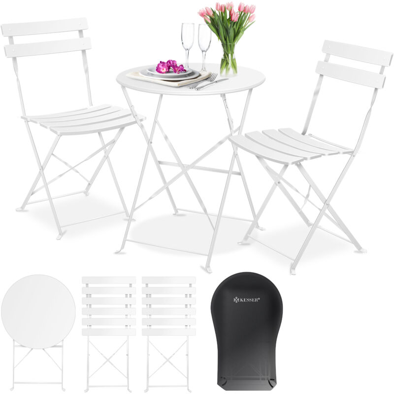 foto del prodotto kesser set bistrot 3 pezzi tavolo bistrot con 2 sedie pieghevoli set balcone set balcone mobili pieghevoli set giardino set giardino set giardino