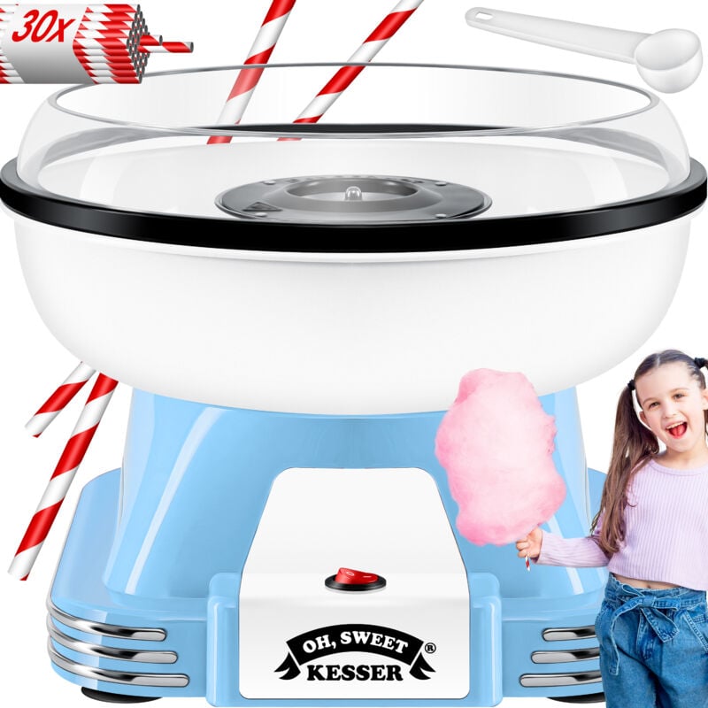 foto del prodotto kesser set macchina per zucchero filato per la tua casa con 30x bastoncini di zucchero filato e cucchiaio di misurazione macchina per zucchero