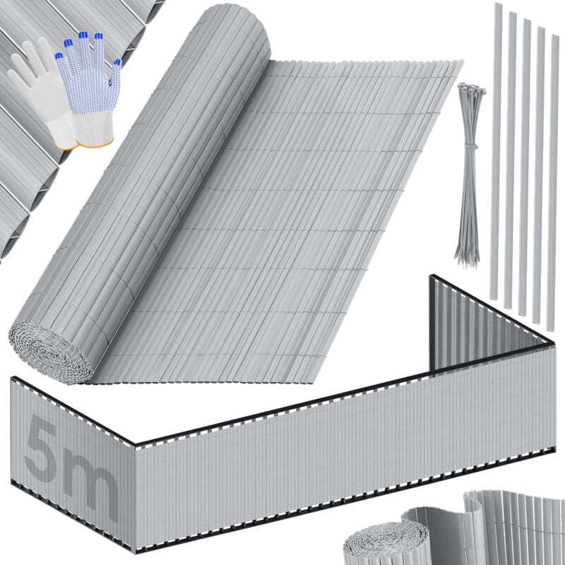 foto del prodotto kesser stuoia per privacy in pvc recinzione per balconi rivestimento frangivento doghe rinforzate resistenti alle intemperie per giardino balcone