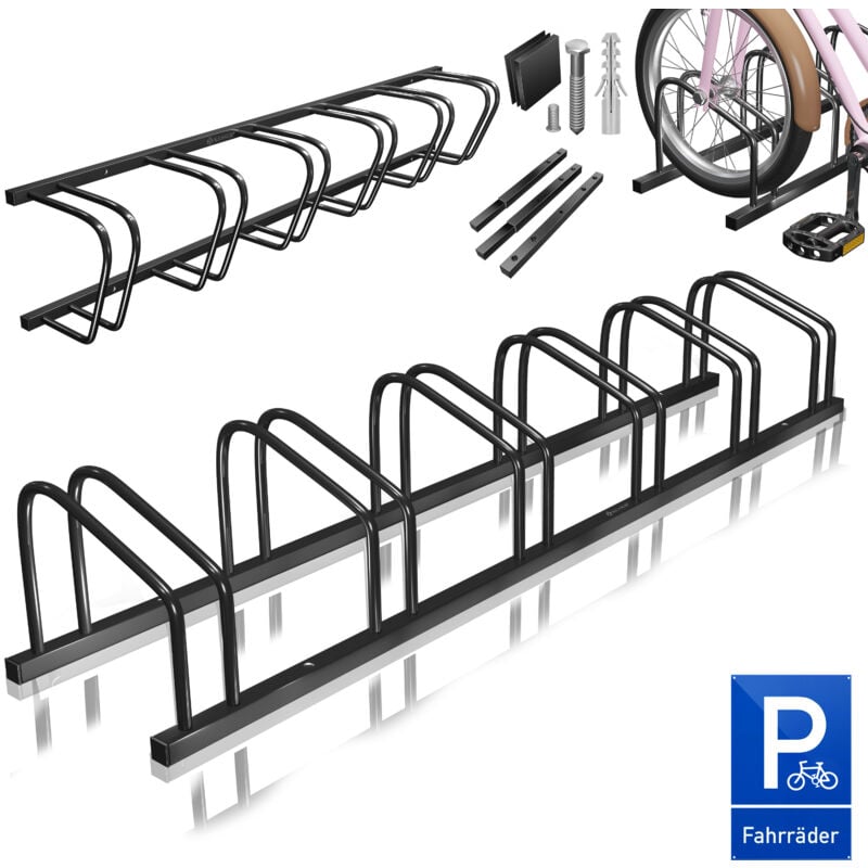 foto del prodotto kesser supporto per biciclette con segnale di parcheggio incluso supporto multiplo con distanza tra le ruote di 37 cm per pneumatici di larghezza