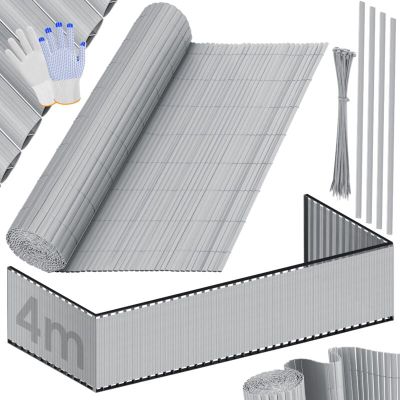 foto del prodotto kesser tappeto privacy in pvc recinzione balcone rivestimento frangivento lamelle rinforzate resistenti alle intemperie per giardino balcone