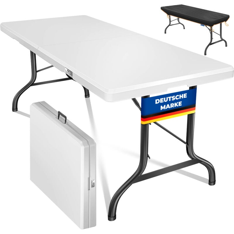 foto del prodotto kesser tavolo buffet pieghevole in plastica 183x76 cm tavolo da campeggio tavolo da festa tavolo pieghevole tavolo da giardino per giardino