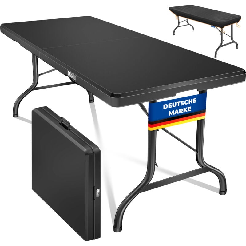 foto del prodotto kesser tavolo buffet tavolo pieghevole in plastica 183x76 cm tavolo da campeggio tavolo per feste tavolo pieghevole tavolo da giardino per giardino
