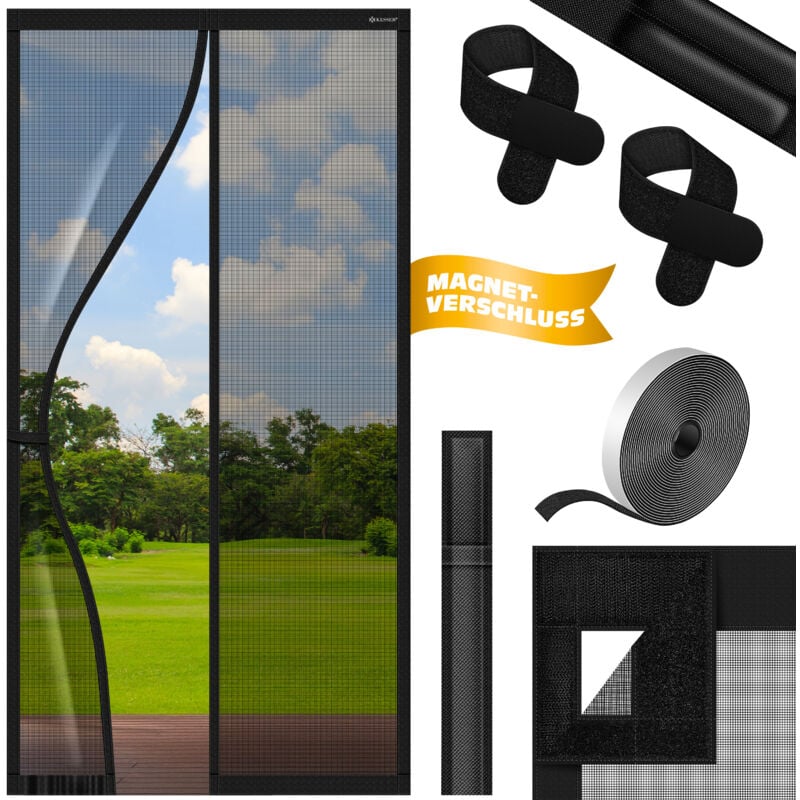 foto del prodotto kesser® zanzariera magnetica per porta zanzariera magnetica per porta tenda protettiva con facile montaggio adesivo per porta del balcone porta del patio nero / 100 x 220 cm