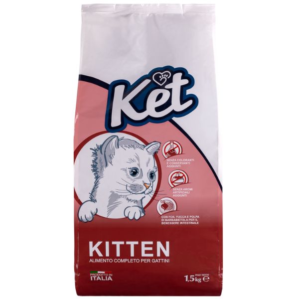 foto del prodotto ket cat kitten pollo 1,5 kg croccantini per gatti 1 ordine scegli lo sconto bzr5 bzr20 200 punti fedelt 