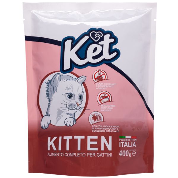 foto del prodotto ket cat kitten pollo 400 gr croccantini per gatti 1 ordine scegli lo sconto bzr5 bzr20 200 punti fedelt 