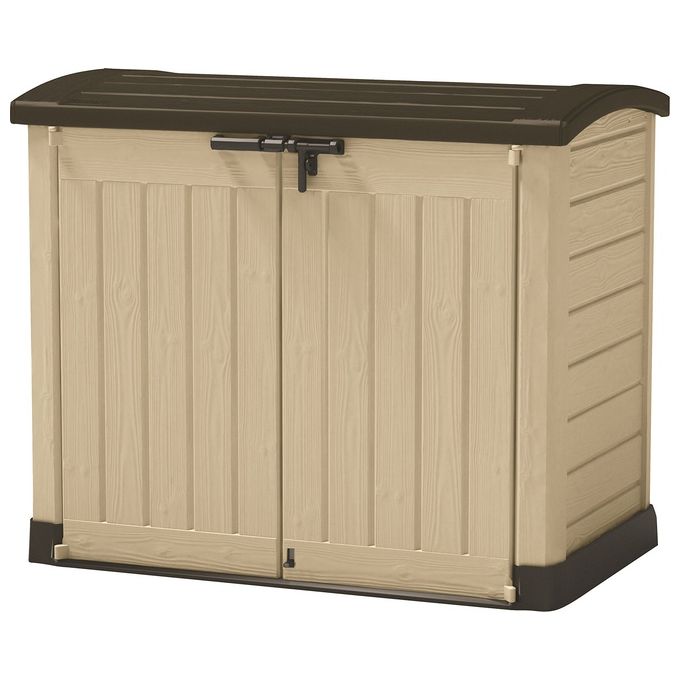 foto del prodotto keter box portattrezzi da esterno store it out arc in resina 146x82x120h - 1200 lt beige