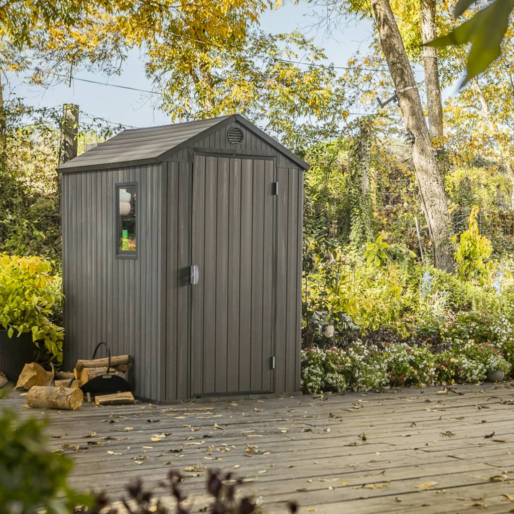 foto del prodotto keter casetta da giardino darwin 46 aspetto legno grigiocod mxl 81297