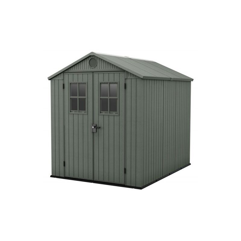 foto del prodotto keter casetta da giardino darwin 6x8 in evotech colore verde con porta battente doppia 190x244x221 cm