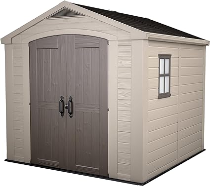 foto del prodotto keter casetta da giardino factor 8x8, beige, 256,5 x 255 x 243 h