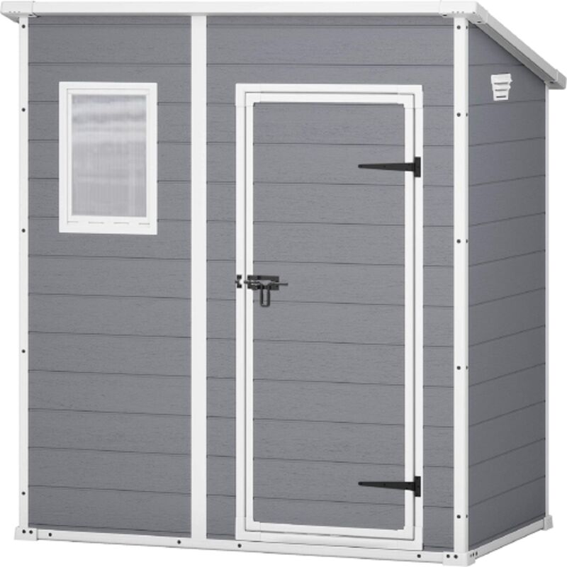 foto del prodotto keter casetta porta attrezzi da giardino manor 6x4 pent in resina antiurto con pavimento