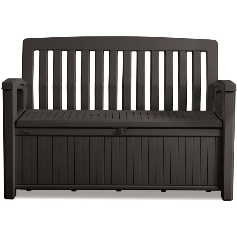foto del prodotto keter cassapanca panca da giardino multiuso patio storage bench grafite 39754 