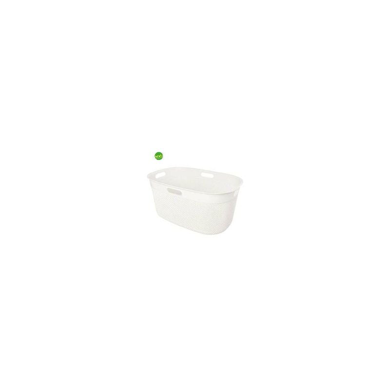 foto del prodotto keter cesta ovale portabiancheria in plastica 59 x 39 x 27 cm colore bianco