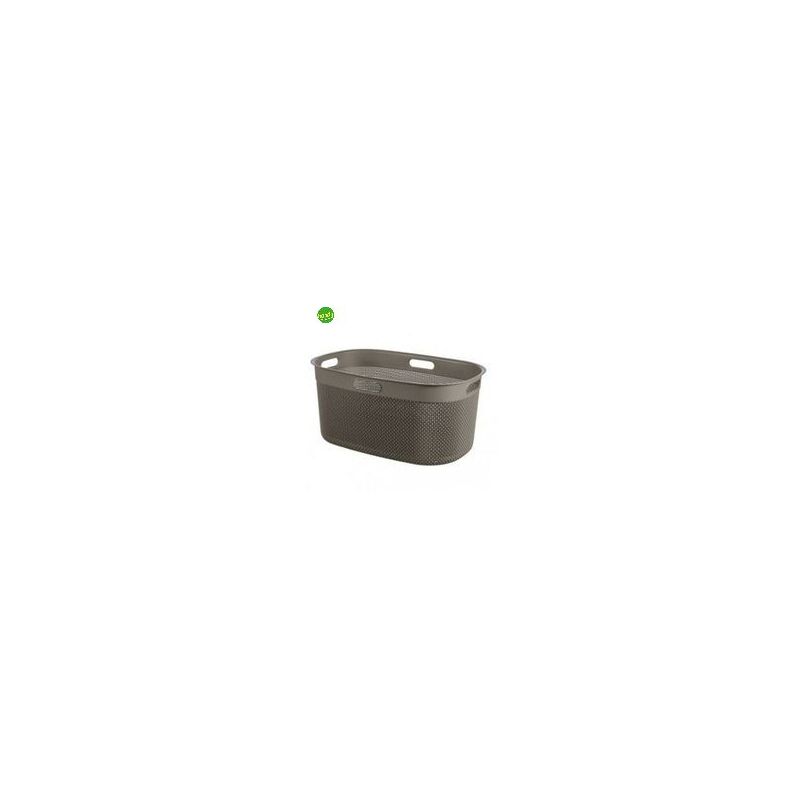 foto del prodotto keter cesta ovale portabiancheria in plastica 59 x 39 x 27 cm colore cappuccino