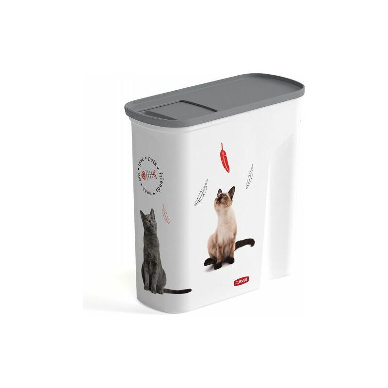 foto del prodotto keter contenitore per crocchette food container 2,5kg gatto 6lt 28x12xh28 cm 38485 