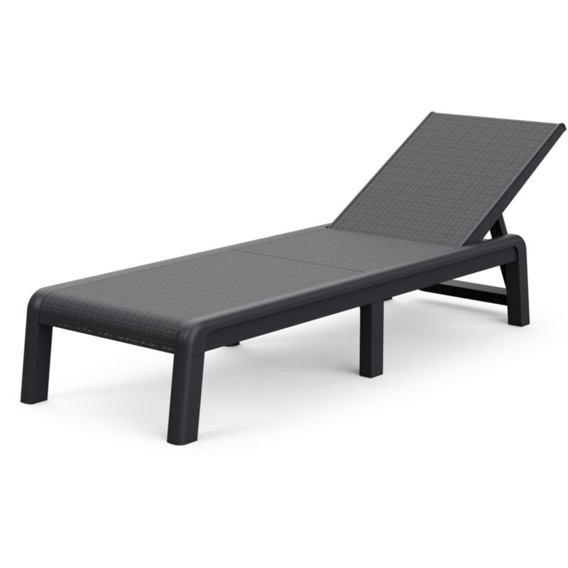 foto del prodotto keter lettino prendisole mallorca graphite sdraio sunlounger 188x58xh29 cm 39808 
