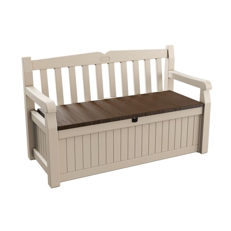 foto del prodotto keter panchina contenitore da giardino 140x60x84 cm in resina eden bench beige