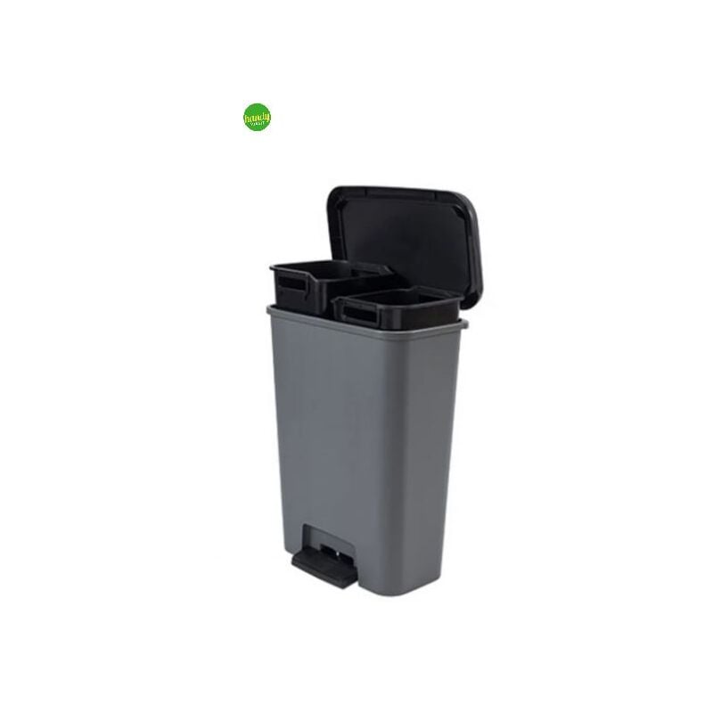 foto del prodotto keter pattumiera compatta duo 23 lt antracite