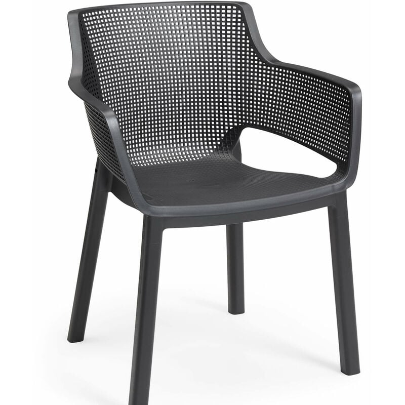 foto del prodotto keter - poltrona in resina elisa grafite