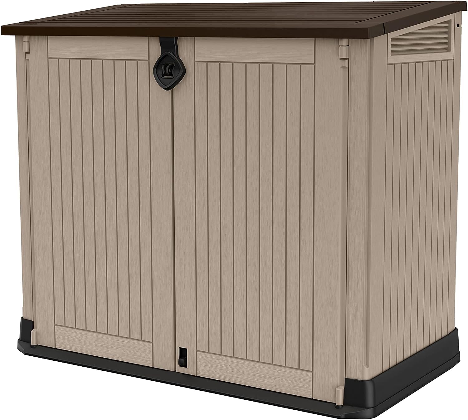 foto del prodotto keter porta attrezzi da giardino store-it-out midi, 880l, effetto legno, beige, 132x71,5x113,5h cm