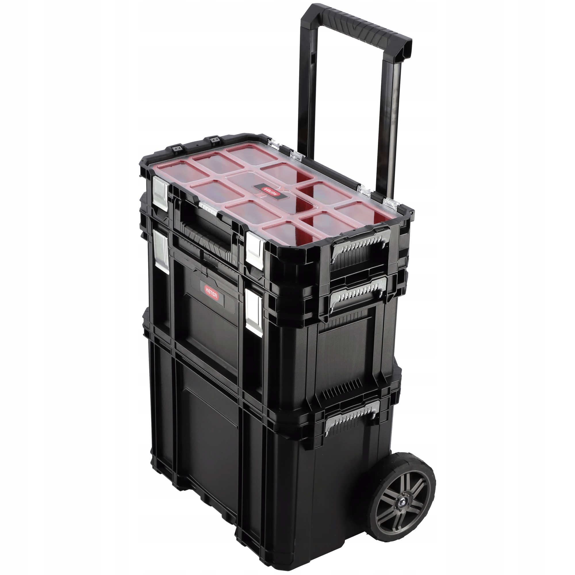 foto del prodotto keter toolbox wheels organizer tools set di 3 scatole