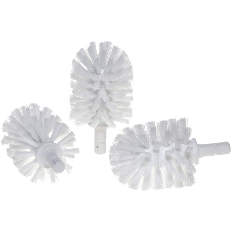 foto del prodotto keuco testina di ricambio per scopino wc, sostituibile, set da 3 pezzi, 12,7 x 6,9 cm, colore bianco, produttore originale, ricambio per scopino wc