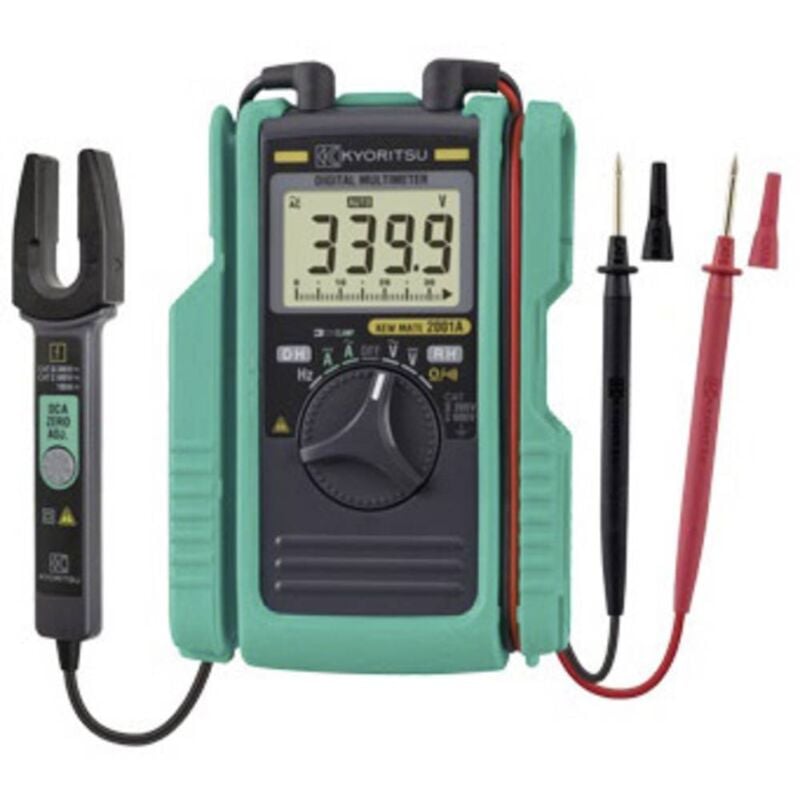 foto del prodotto kew mate 2001 a multimetro portatile, pinza amperometrica digitale cat ii 600 v, cat iii 300 v display (counts - kyoritsu