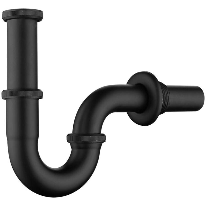 foto del prodotto keymark sifone a tubo universale per lavabo e lavabo, in ottone, 1 1 4 x 32 mm, sifone sifone per bagno, sifone da bagno, sifone per scarico su