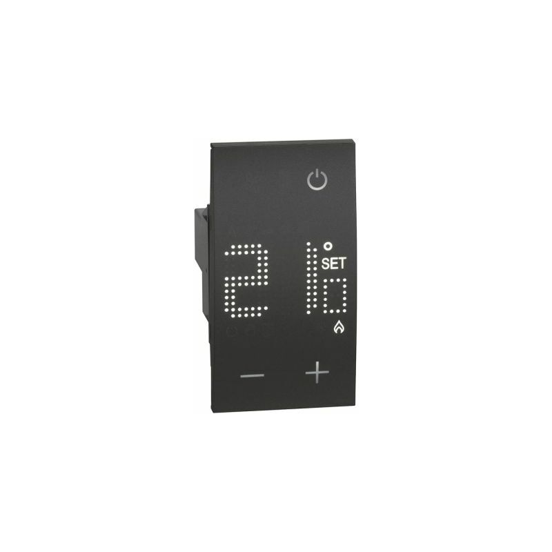 foto del prodotto kg4691 termostato con display retroilluminato nero now bticino