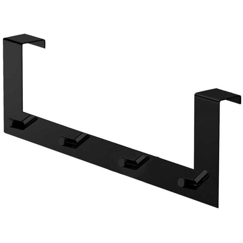 foto del prodotto kiamami valentina - appendiabiti sopraporta nero opaco con 4 ganci