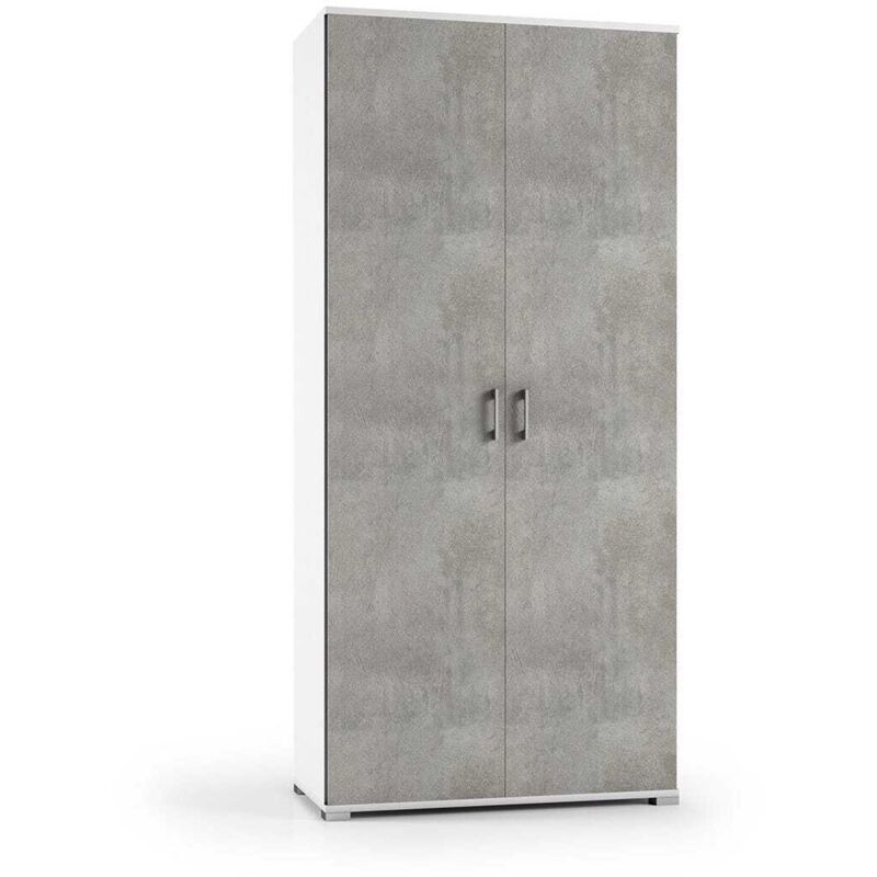 foto del prodotto kiamami valentina armadio 90cm con ante grigio cemento multiuso