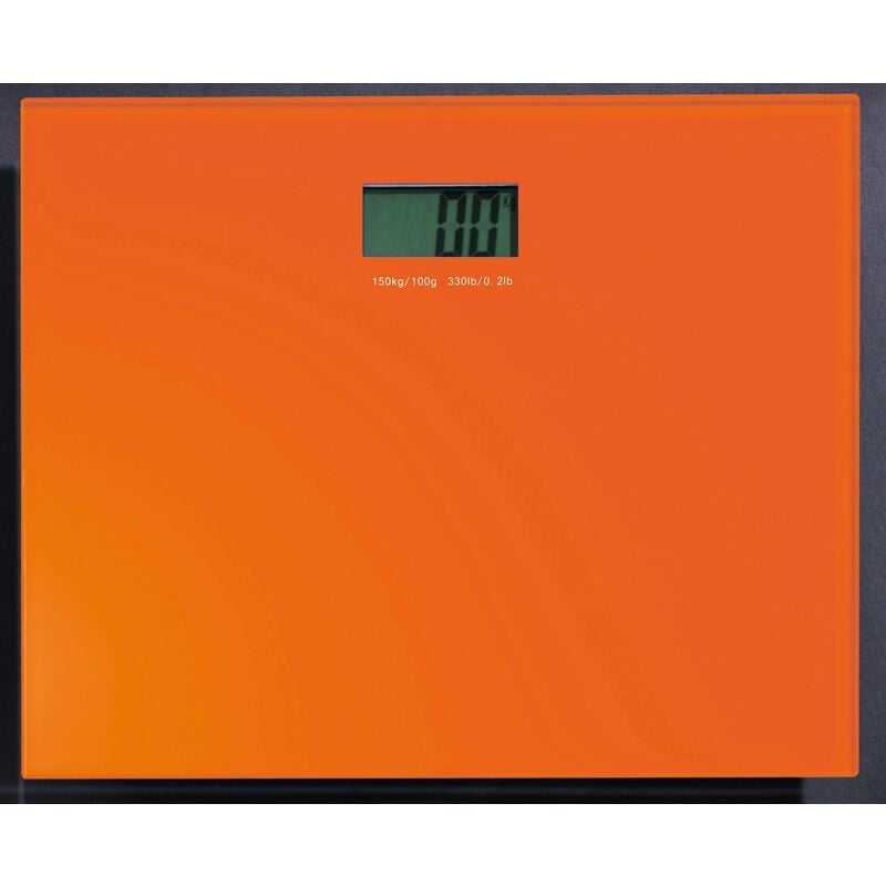 foto del prodotto kiamami valentina bilancia elettronica pesa persone in vetro finitura arancio