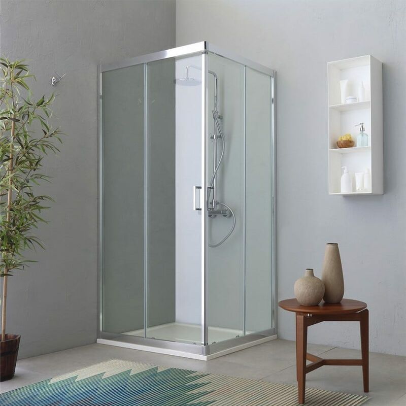 foto del prodotto kiamami valentina box doccia 90x120 dal design moderno con profilo piatto fly