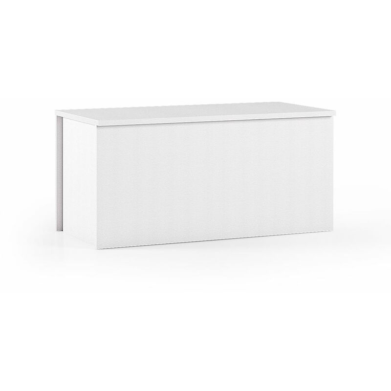 foto del prodotto kiamami valentina cassapanca con baule contenitore bianca per bagno