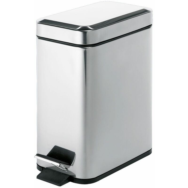 foto del prodotto kiamami valentina cestino porta rifiuti rettangolare 5l in acciaio inox