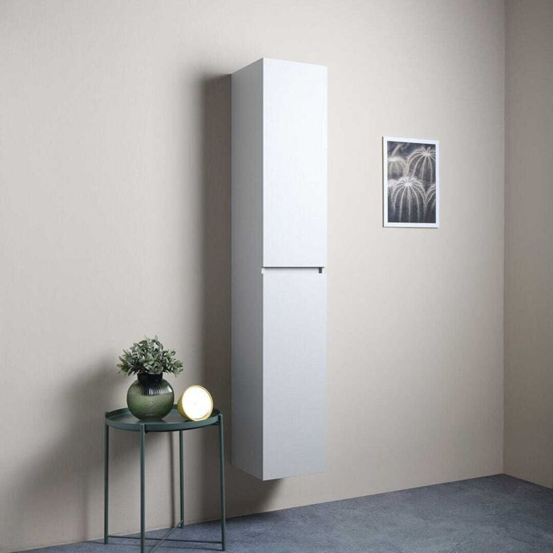 foto del prodotto kiamami valentina colonna bagno sospesa 30x170 bianco bosco barcellona