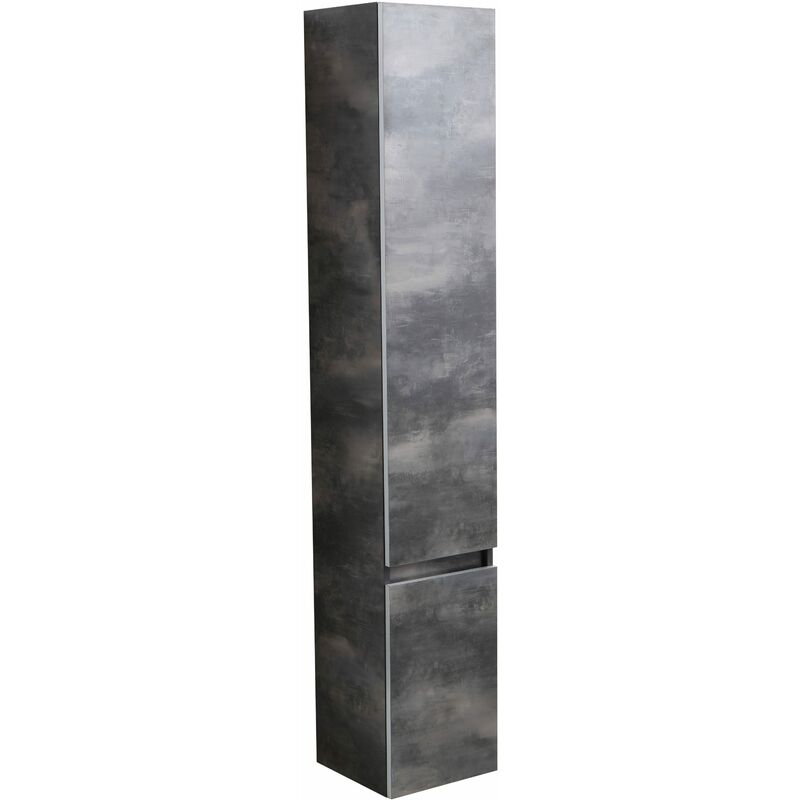 foto del prodotto kiamami valentina colonna pensile bagno due ante cm 30 grigio cemento serie valentina