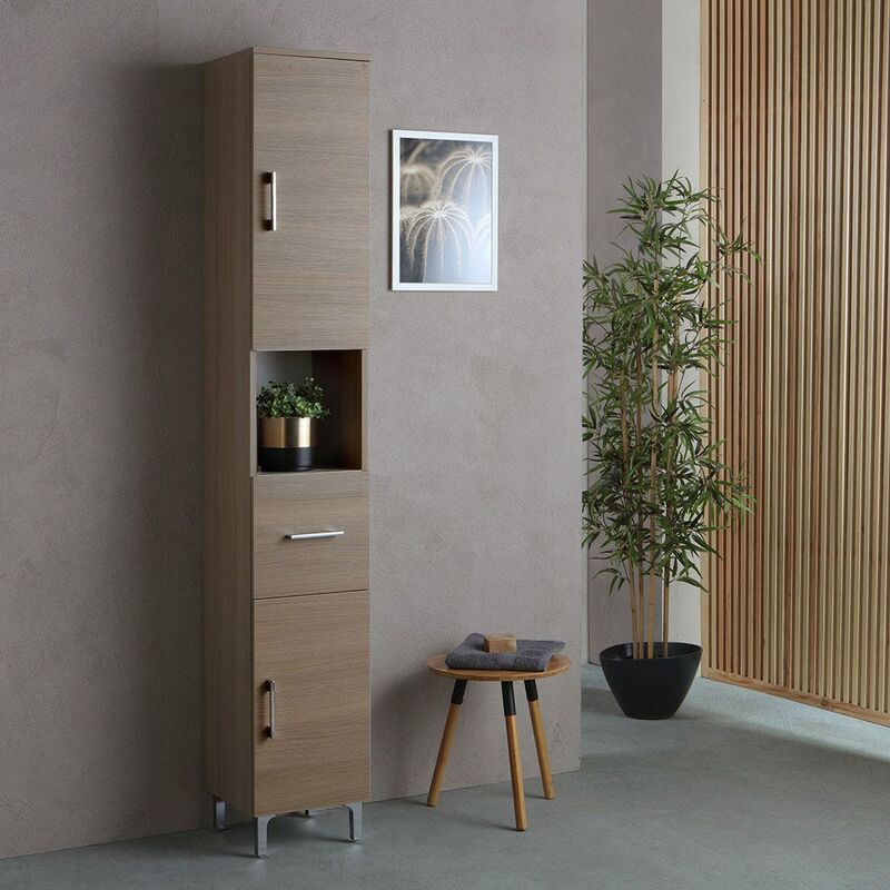 foto del prodotto kiamami valentina colonna per bagno h 190cm quercia naturale effetto legno rimini