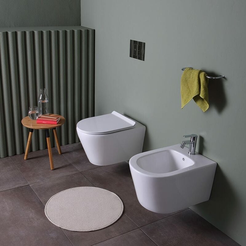 foto del prodotto kiamami valentina coppia di sanitari sospesi in ceramica filomuro blues
